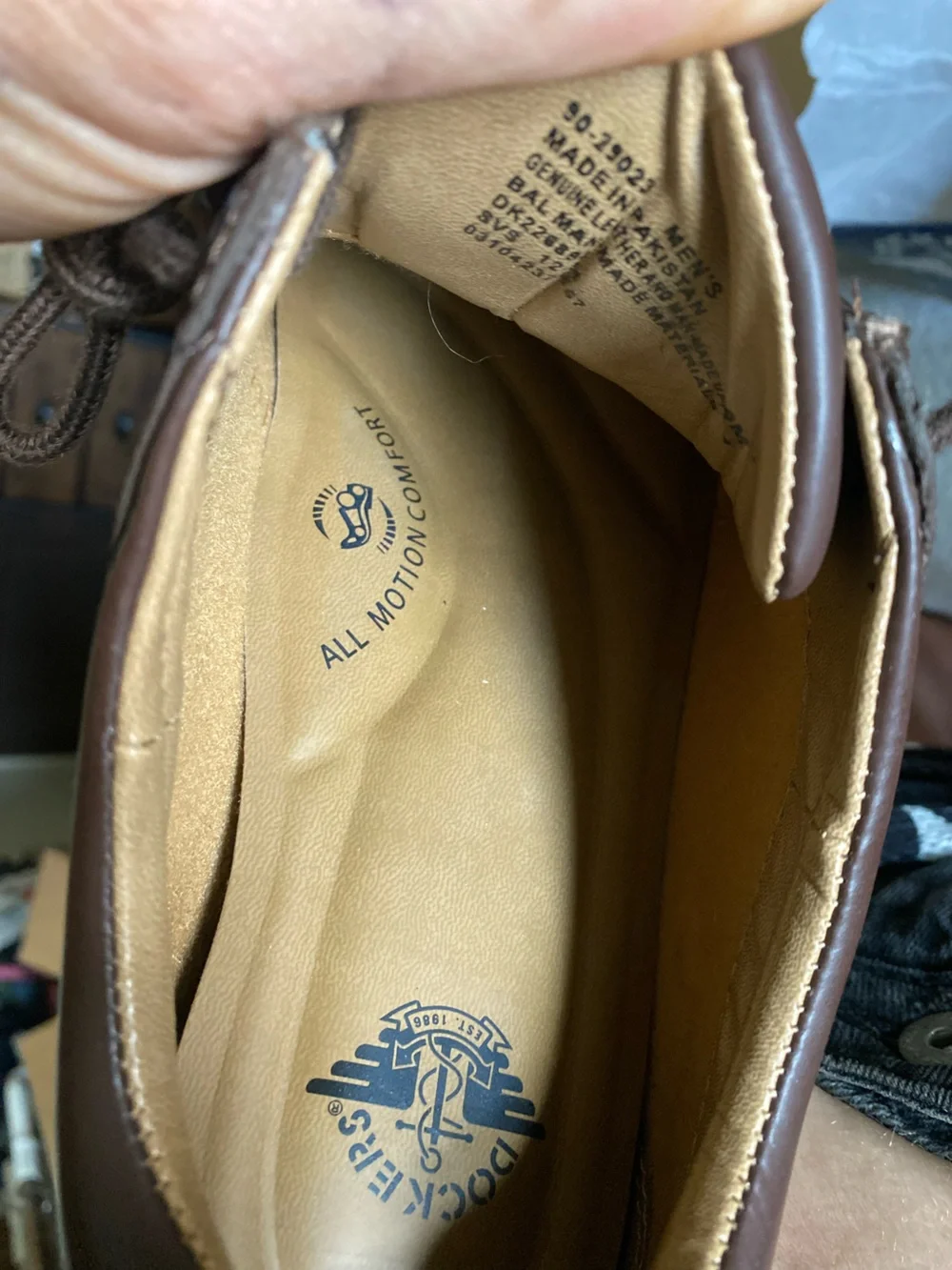 New Dockers Men’s Brown Leather Lace-Up Derbys